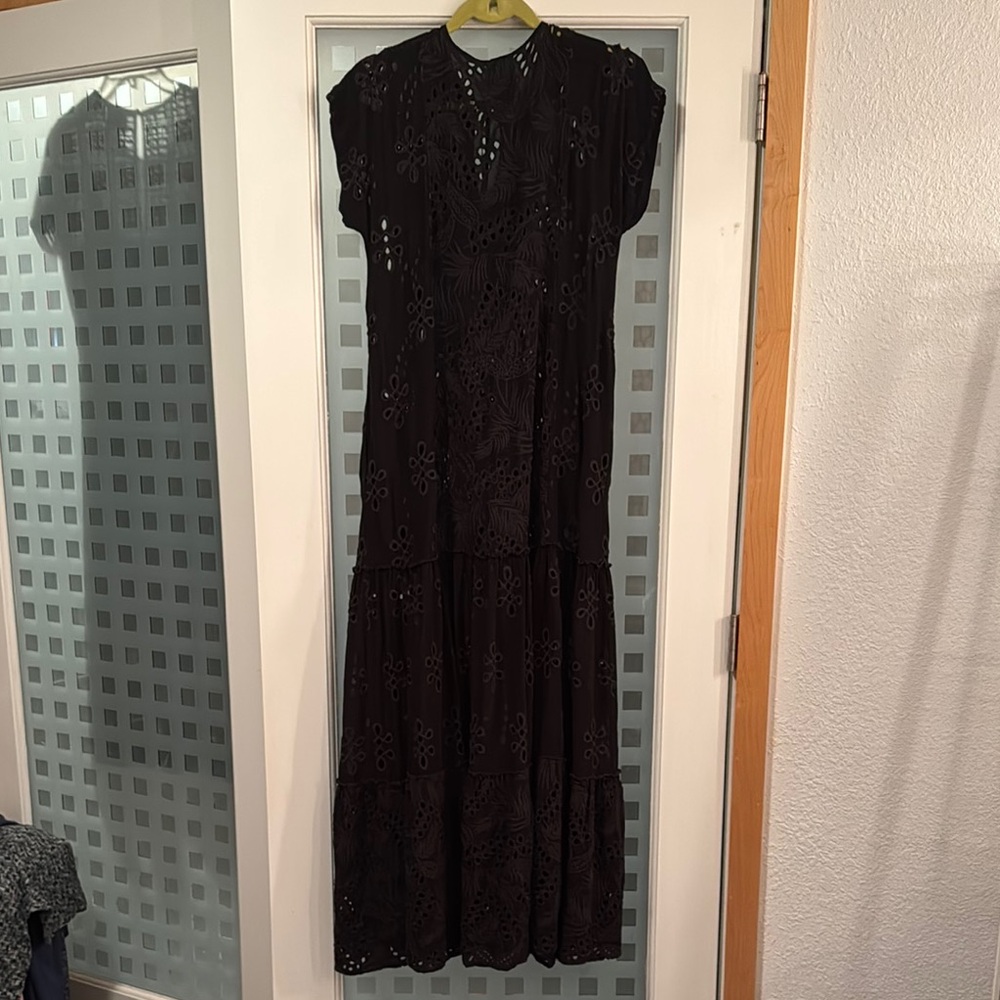 Johnny Was Black V-Neck Maxi Sundress - Picture 5 of 7